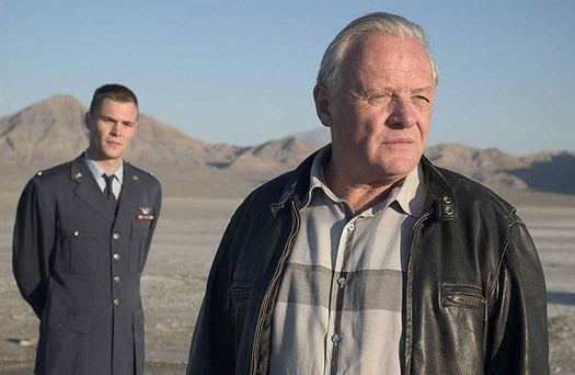 Anthony Hopkins on the Bonneville Salt Flats.