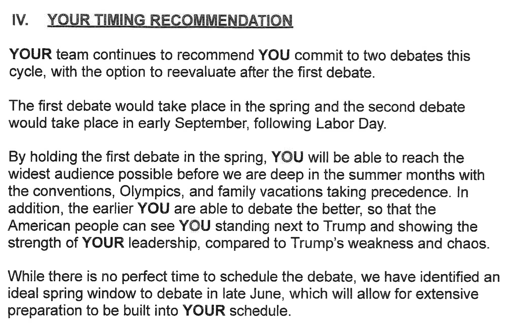 NextImg:Revealed: The Six-Page Memo That Conned Biden Into Debating Trump Early (So That the Democrat Party Could Force Him Out)